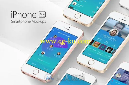 苹果iphone se展示PSD模板iPhone SE Mockups的图片1