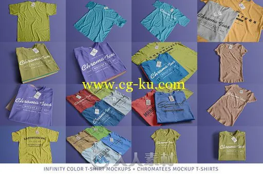 T恤场景展示合辑PSD模板Tshirts Scenes Mockups Bundle的图片2