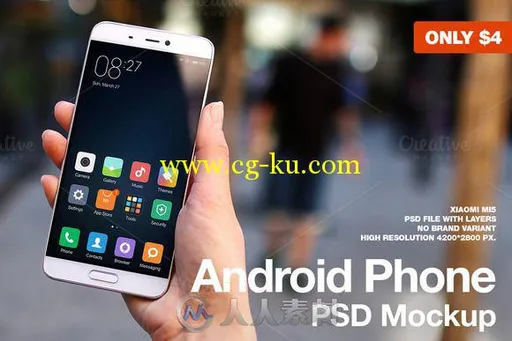 小米5产品场景展示PSD模板Android_Phone_Xiaomi_Mi5_Mockup的图片2