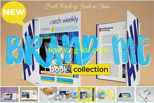 书籍产品展示PSD模板Brand Me - Book Mock-up Collection的图片1