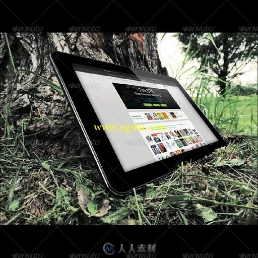 平板电脑自然场景展示PSD模板PhotoRealistic-Tablet-In-Nature-Mock-7950089的图片3