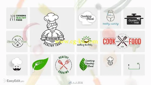 酒店烹饪健康食品服务产品宣传AE模板Cooking Healthy Food的图片1