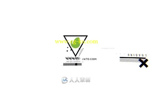 X 字电视故障时尚文字字幕标题标志LOGO演绎AE模板 The X Logo Reveal的图片1