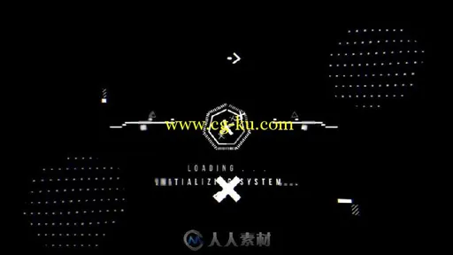 X 字电视故障时尚文字字幕标题标志LOGO演绎AE模板 The X Logo Reveal的图片3