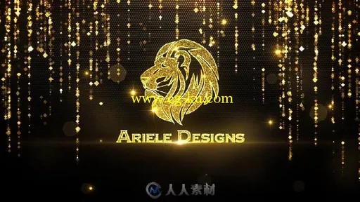 时尚闪耀的金色文字标题图片视频相册动画AE模板 Fashion Glitters的图片1