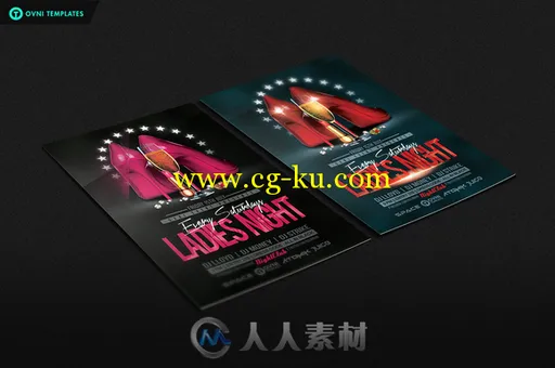 女士午夜专场PSD模板LADIES NIGHT Flyer Template的图片2