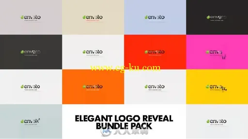 4K 优雅时尚的文字标志LOGO演绎动画AE模板 Elegant Logo Reveal Bundle Pack的图片1