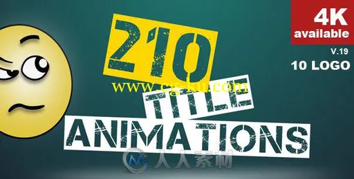 210个时尚动感文字字幕标题动画AE模板 210 Title Animations的图片1