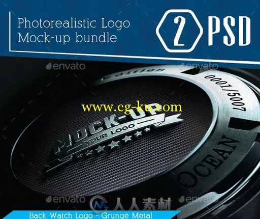 真实表盘筒展示PSD模板Photorealistic_Logo_Mockup_Vol.1的图片1