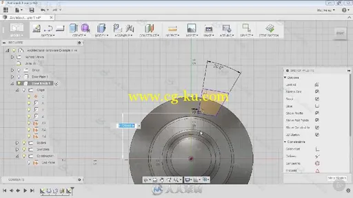 Fusion 360门把手实例制作训练视频教程 PLURALSIGHT FUSION 360 ARCHITECTURAL HAR...的图片1