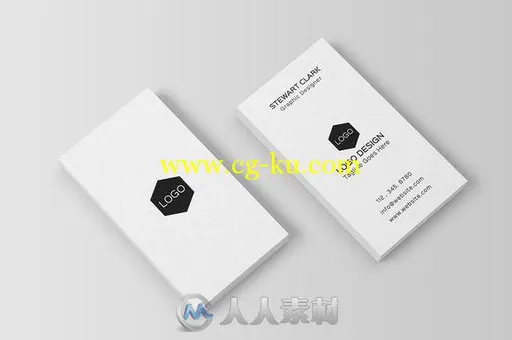 简单迷你商务卡片PSD模板Simple Minimal Business Card 395429的图片1