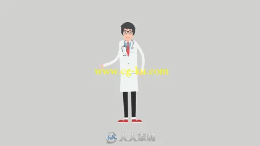 医生学生等各种人物职业卡通儿童元素GM动画包AE模板 Healthcare Explainer Toolkit的图片3