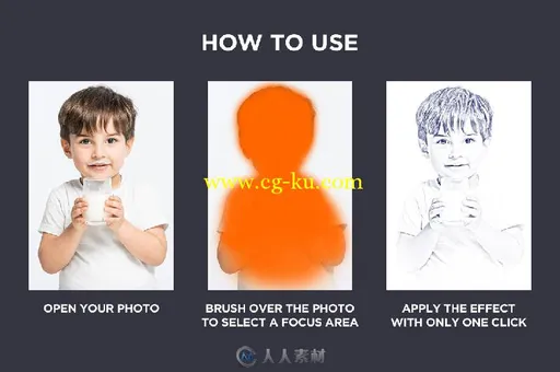 冰白人物肖像处理特效PS动作CleanSketch - Photoshop Action的图片3