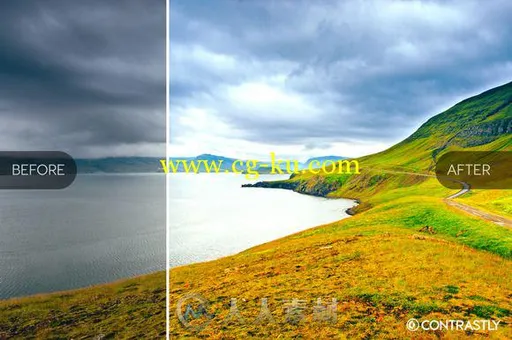 活力鲜艳照片调色PS动作CM - Vibrant Landscape Photoshop Actions 664821的图片2