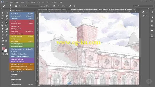 PS与Revit水彩风格建筑设计视频教程 PLURALSIGHT PROFESSIONAL WATERCOLOR RENDERI...的图片3