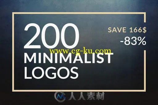 200款简约LGOO展示PSD模板200 Minimalistic Logos的图片1
