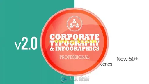 公司企业时尚宣传图标图形元素AE模板 Corporate Typography & Infographics Pack的图片1