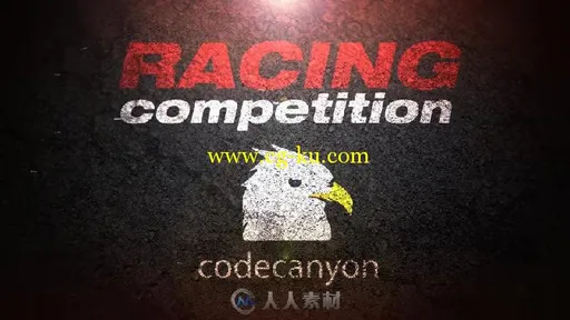 震撼的复古车轮水泥文字标题标志LOGO演绎AE模板 Race Logo的图片3