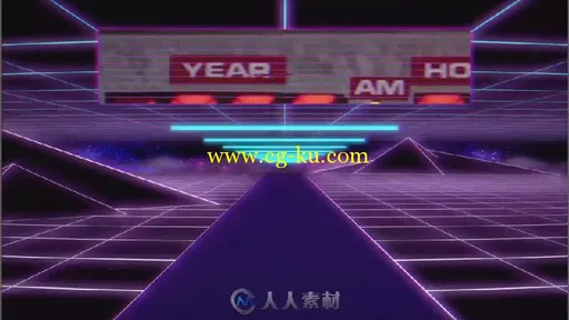 80年代的视频游戏风格文字标题动画AE模板 1980's Rush Template的图片3