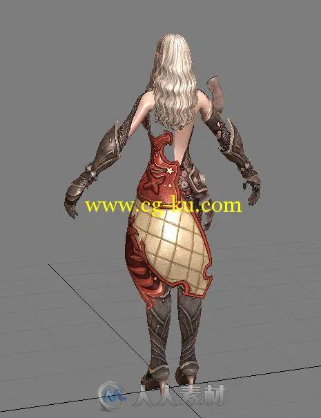 《TERA》高级精灵红甲3D模型的图片2