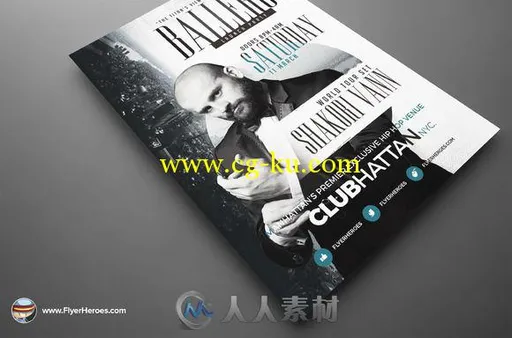 打球爱好者海报PSD模板CM - Ballers Flyer Template 481056的图片3