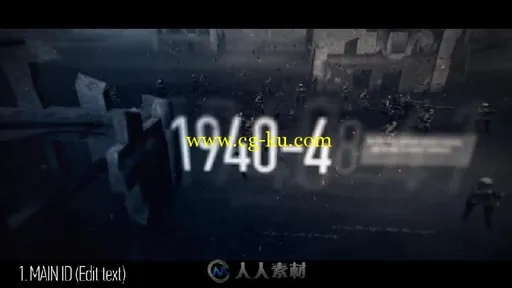 震撼的世界大战影视片头元素包AE模板 World War Broadcast Package的图片1