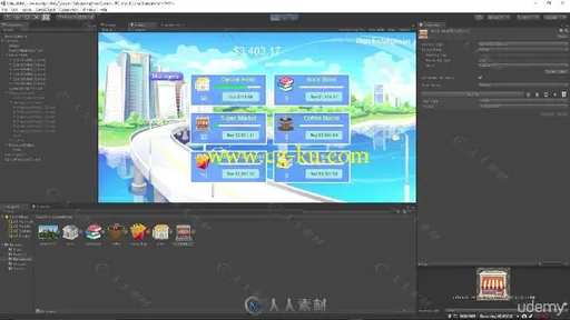 Unity游戏UI界面艺术设计视频教程 UDEMY BUILD A TYCOON BUSINESS SIM IN UNITY3D ...的图片1