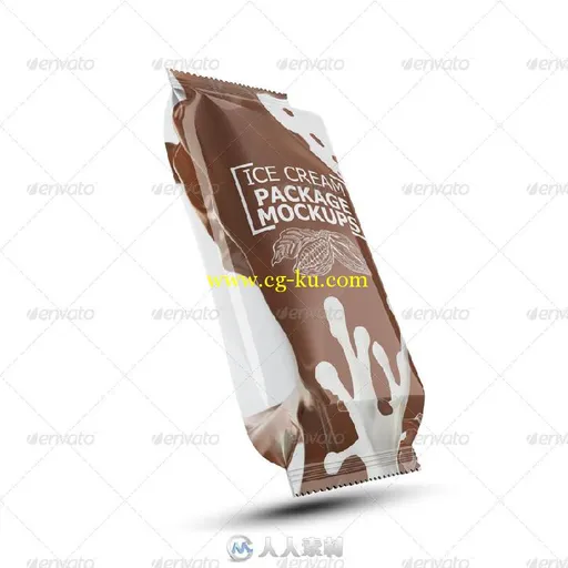 巧克力冰淇淋包装展示PSD模板 Ice Cream Package Mock-Up的图片2