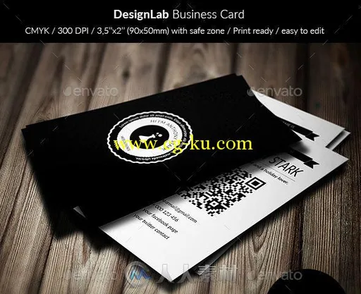 设计导向商务名片展示PSD模板DesignLab Business Card - Simple & Retro 12316564的图片1