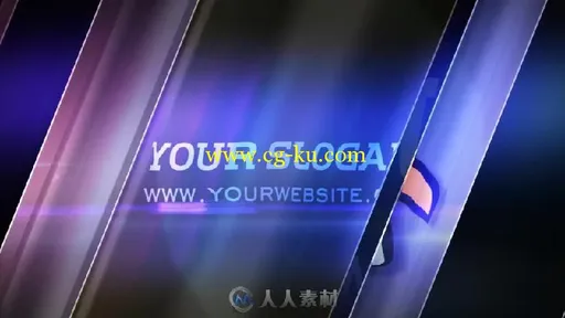 简洁简单的时尚玻璃失真文字标题标志LOGO演绎AE模板 Logo Glass Distortion的图片1