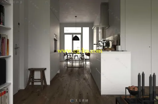 超逼真现代风格室内设计3D模型 BBB3VIZ PHOTOREALISTIC MODERN INTERIOR的图片1