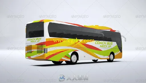 旅游巴士展示PSD模板Coach Bus mockup的图片3