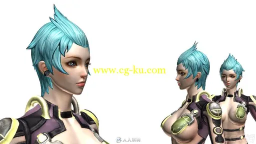 《女王之刃》性感女角色3D模型的图片4