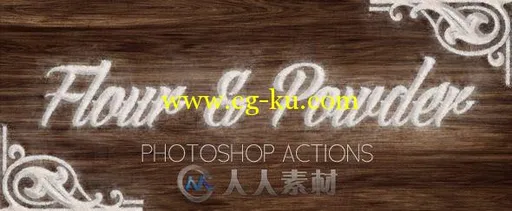 粉状文字特效PSD模板_Flour_Powder_-_Photoshop_Actions的图片1