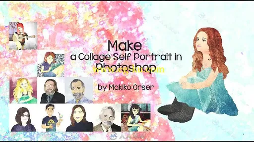 PS照片拼贴图实例制作视频教程 SKILLSHARE MAKE A COLLAGE SELF PORTRAIT IN PHOTO...的图片1