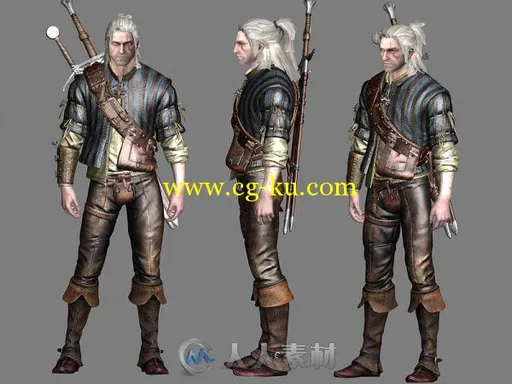 《巫师2刺客之王》男主角3D模型的图片1