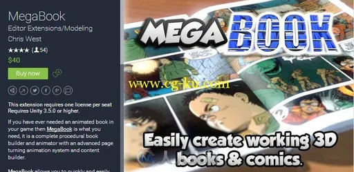 Unity 连环画杂志书代码编辑 MegaBook 1.33 unity3d asset的图片1