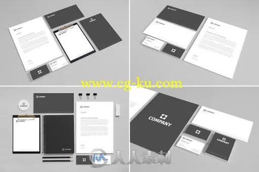 品牌文具展示PSD模板第二版Branding Stationery Mock Up vol 2的图片1