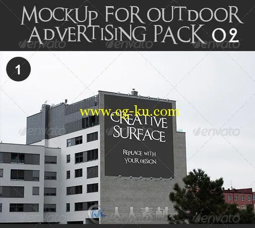 户外幕墙广告场景展示PSD模板10 Mock Up's for Outdoor Advertising Pack 2 7423055的图片1