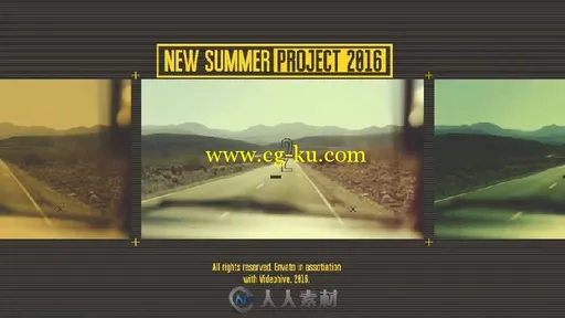 夏日体育活动运动图片视频照片相册动画AE模板 Summer Trip的图片1