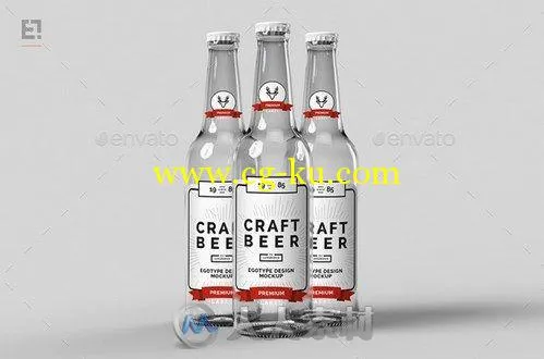 空酒瓶场景展示PSD模板beer-mockup-5的图片1