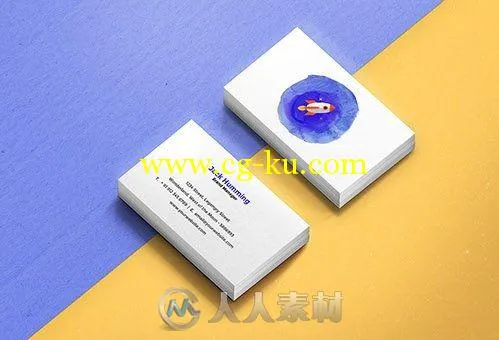 简洁商业名片PSD模板 Mock-Up - Business Card 2016的图片1