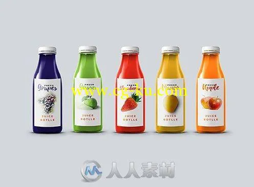 果汁饮料瓶展示PSD模板PSD Mock-Up - Juice Bottle的图片1