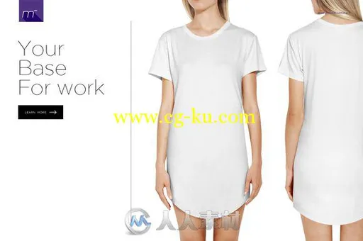 T恤衫裙衫真人展示PSD模板T-shirt_Dress_Mock-up的图片3