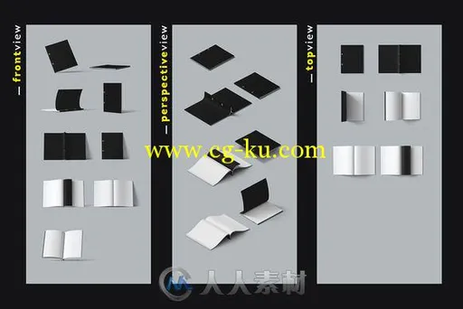 23款A4尺寸杂志制作展示PSD模板[22] A4 UNIQUE MAGAZINE craft&black的图片3