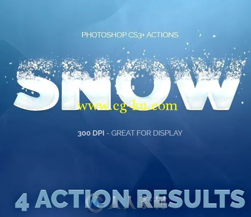 冰雪文字特效PS动作snowy Text - Photoshop Actions 16660466的图片1
