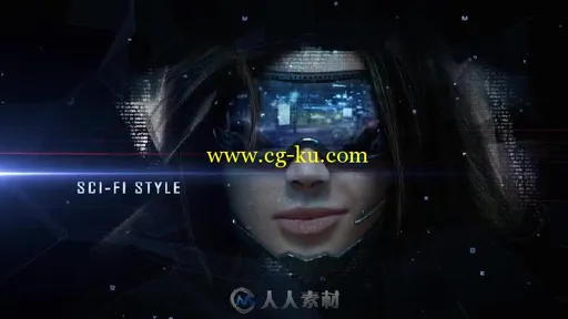 震撼数字粒子人物合成特效动画AE模板 Videohive Digital Form Intro 16838632的图片1