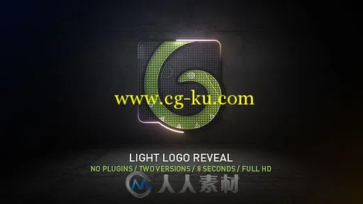 酷炫灯光显示标志LOGO演绎AE模板 Videohive Light Logo Reveal 16858409的图片1