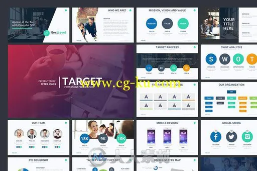 目标主题PPT模板Target Powerpoint Template的图片1