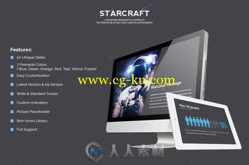 创意星战主题风格PPT模板Starcraft_-_Creativ_Keynote_Template的图片1